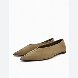 Zara Taupe Women's Flats